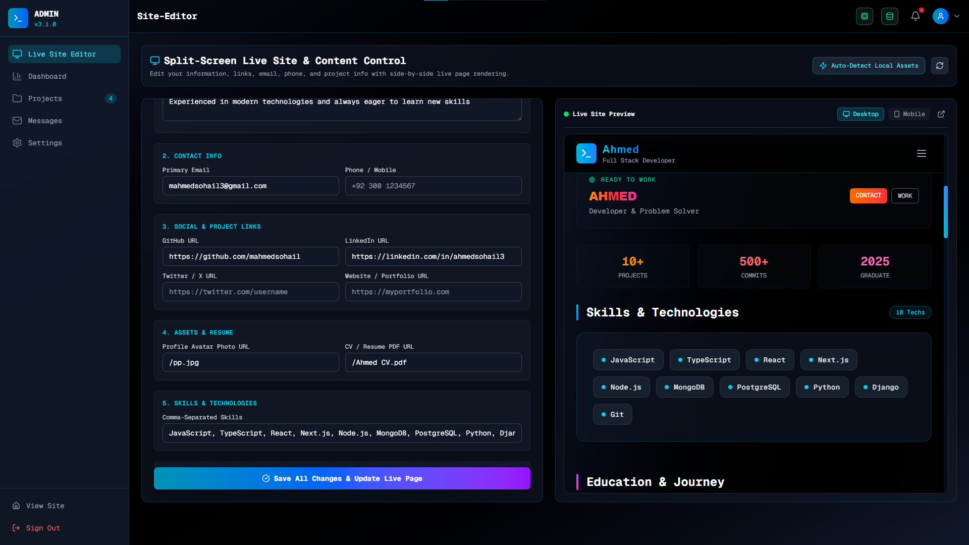 Developer Portfolio & CMS Thumbnail 8