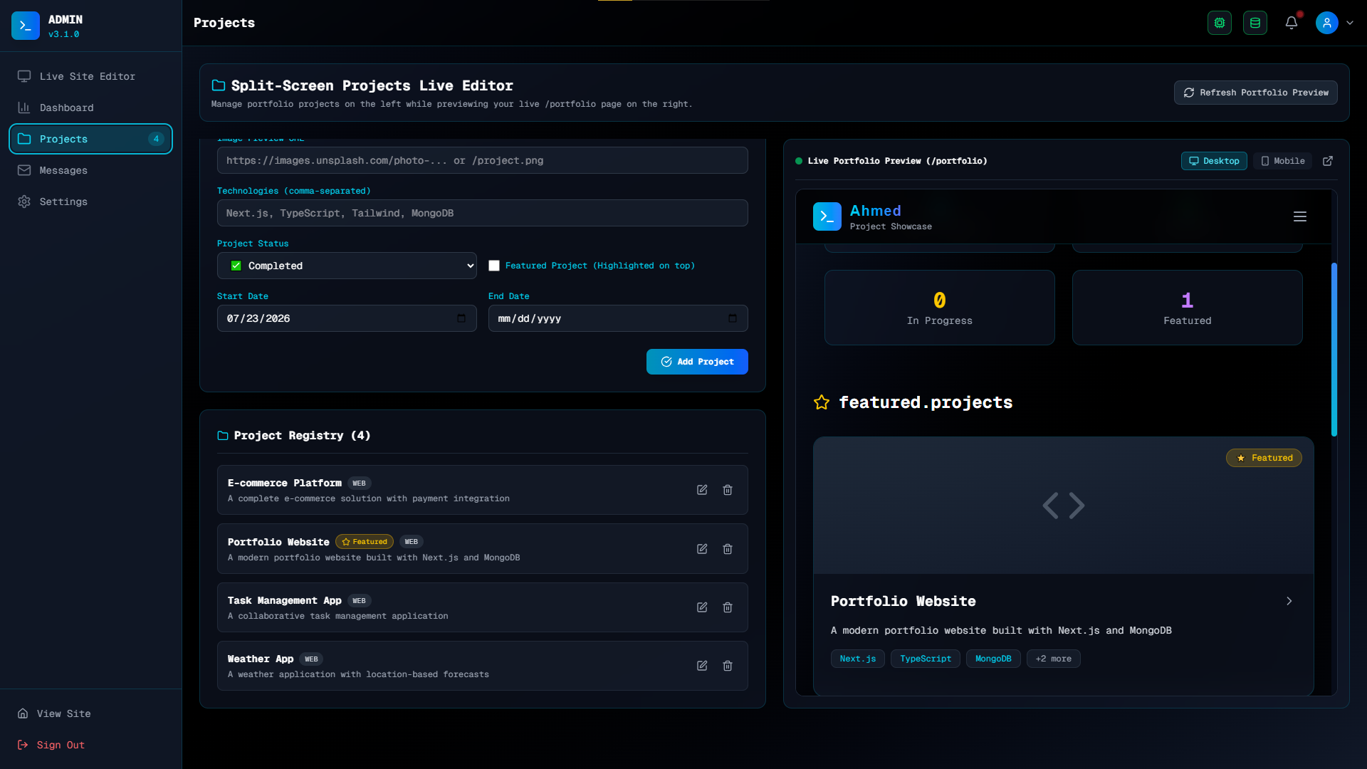 Developer Portfolio & CMS Thumbnail 9