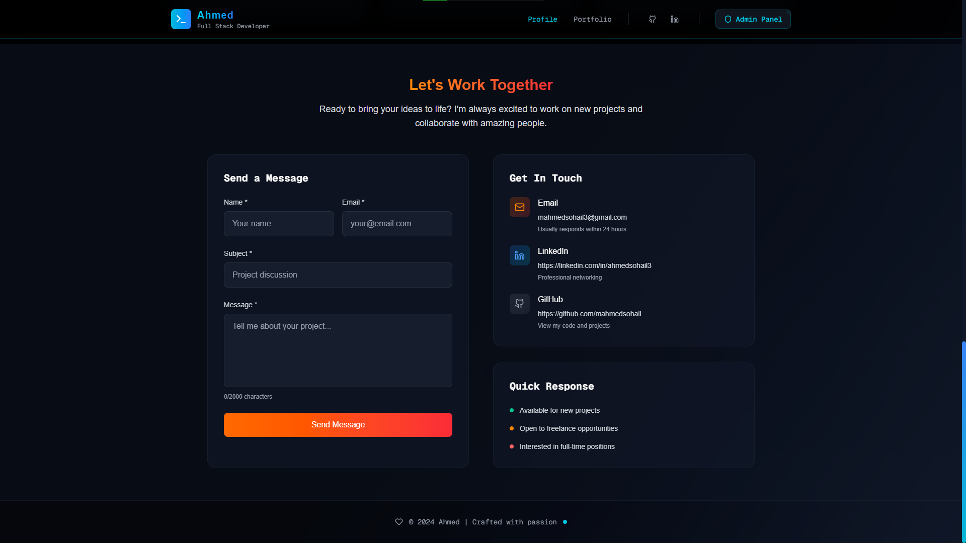 Developer Portfolio & CMS Thumbnail 3