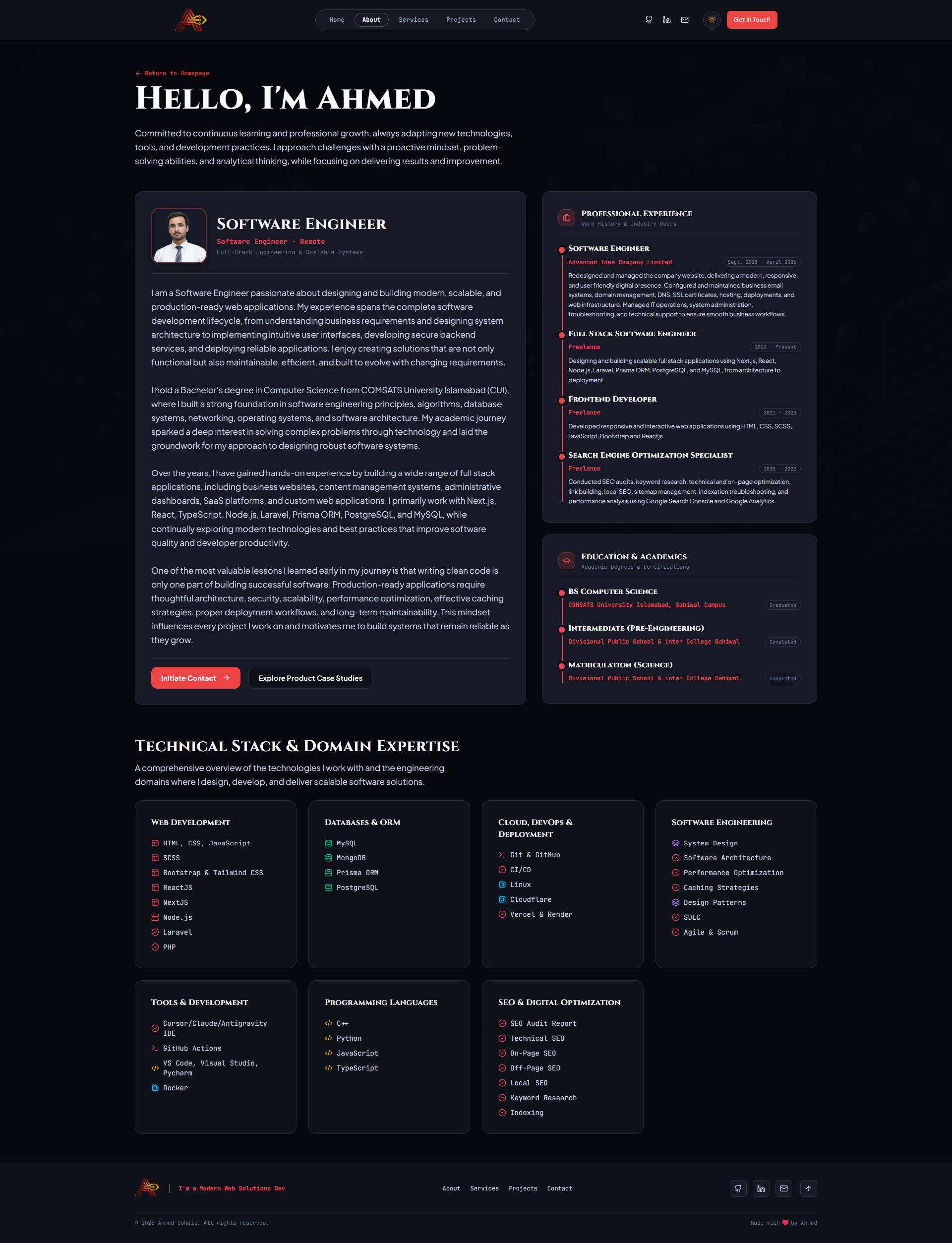 Developer Portfolio Platform Thumbnail 3